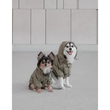 Imperméable pour chien Stylé Kaki - Protection Chic