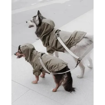 Patch signature – imperméable chien kaki