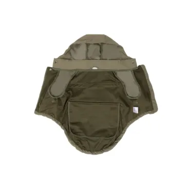 Vue intérieur de l'imperméable kaki - style kay-way