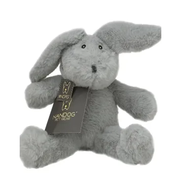 Peluche lapin gris pour chien – Nandog - Bella Concept Store Dog