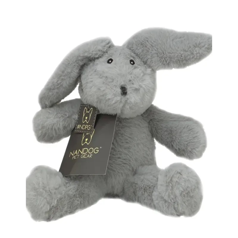 Peluche pour Chien Lapin 25 cm - Douceur & Squeaker - Nandog Peluche pour Chien Lapin 25 cm - Douceur & Squeaker - Nandog