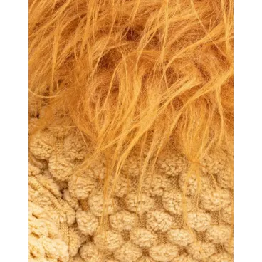 Zoom texture Peluche chien lion avec couineur - Bella concept store dog