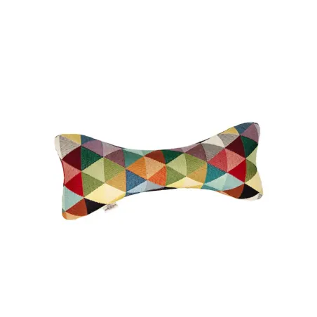 Peluche os arlequin pour chien - design graphique multicolore  et tissu haut de gamme