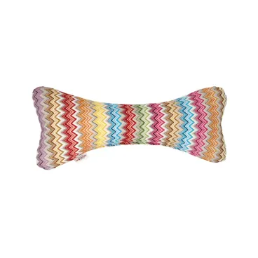 Peluche os Zic zac pour chien - Jouet design multicolore en tissu luxe