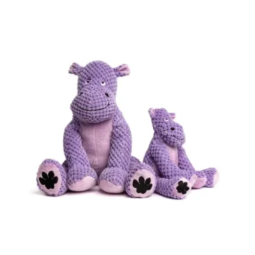 Peluche hippopotame violet pour chien Fabdog – Small ou Large