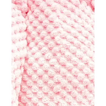 Zoom matière : détail texture peluche rose Porcettu Fabdog