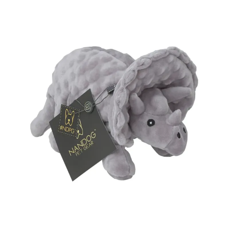 Jouet pour Chien en Peluche Dinosaure Obé le Tricératops - Résistant & Couineur