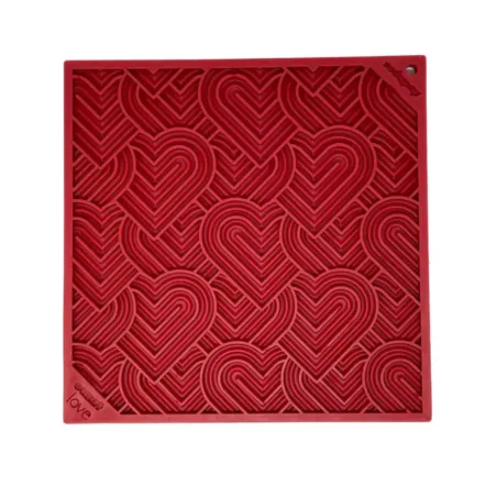 Tapis de léchage Sodapup Amore rouge en forme de coeur pour chien - Bella Concept Store Dog