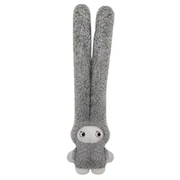 Peluche anti-stress pour chien en forme de lapin gris aux grandes oreilles – United Pets