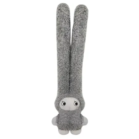 Peluche anti-stress pour chien en forme de lapin gris aux grandes oreilles – United Pets