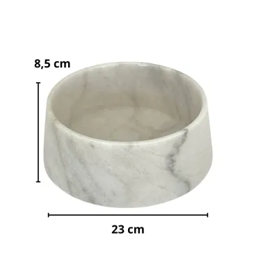 Gamelle taille 23 cm bol en marbre pour chien de toutes tailles