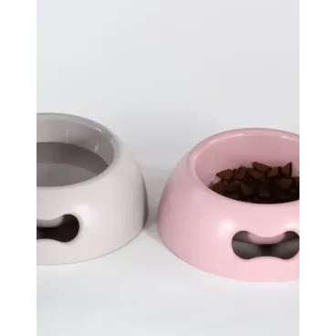 Gamelle Pappy taupe avec croquettes – design stable et pratique