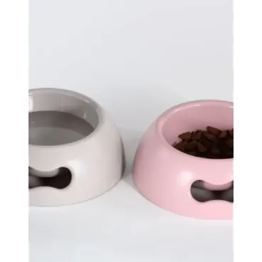 Bol rose pour chien rempli – gamelle recyclable United Pets