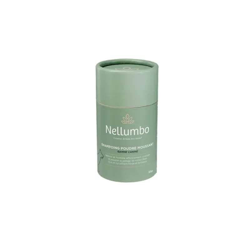 Shampoing Naturel Poudre Moussante pour Chien - Peaux Sensibles - Nellumbo - 50 gr