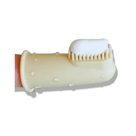 Brosse doigtier en silicone pour chien