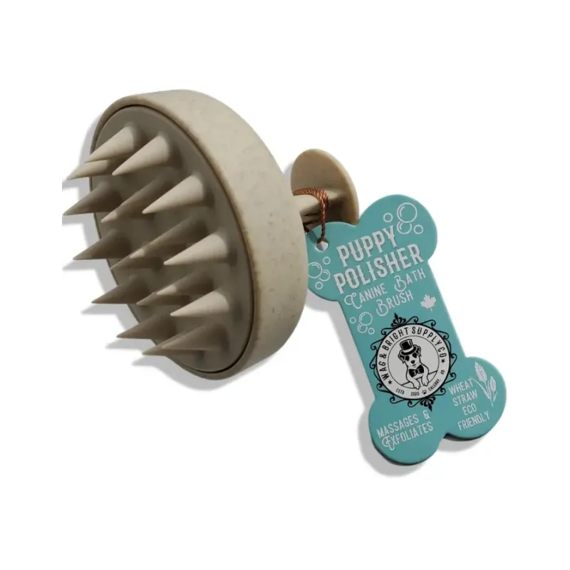 Brosse à Shampoing pour Chien & Chiot - Massage, Soin Bien-être - Wag & Bright Brosse à Shampoing pour Chien & Chiot - Massage, Soin Bien-être - Wag & Bright