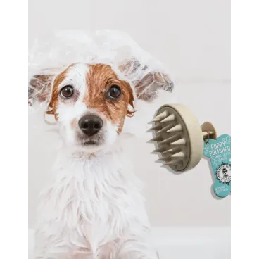 Brosse à Shampoing pour Chien & Chiot - Massage, Soin Bien-être - Wag & Bright