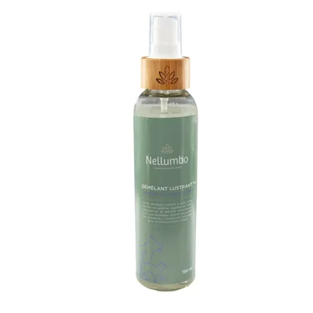 Spray démêlant naturel Nellumbo 150 ml – soin lustrant pour chien et chat