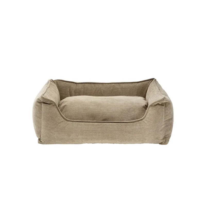 Panier pour Chien en Velours Côtelé Beige - Élégance & Confort Cocooning Panier pour Chien en Velours Côtelé Beige - Élégance & Confort Cocooning