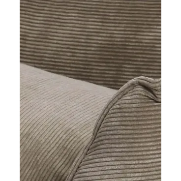 Lit pour chien couleur naturelle en velours côtelé - intérieur moelleux