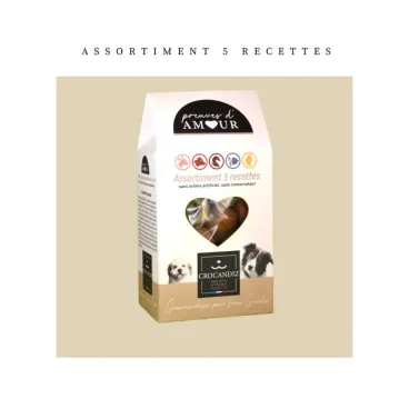 assortiment biscuits pour chien Crocandiz