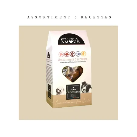 assortiment biscuits pour chien Crocandiz