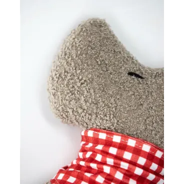 Gros plan sur la matière douce tricotée