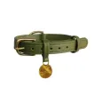 Collier pour Chien en Cuir Kaki - Élégance & Intemporalité Collier pour Chien en Cuir Kaki - Élégance & Intemporalité