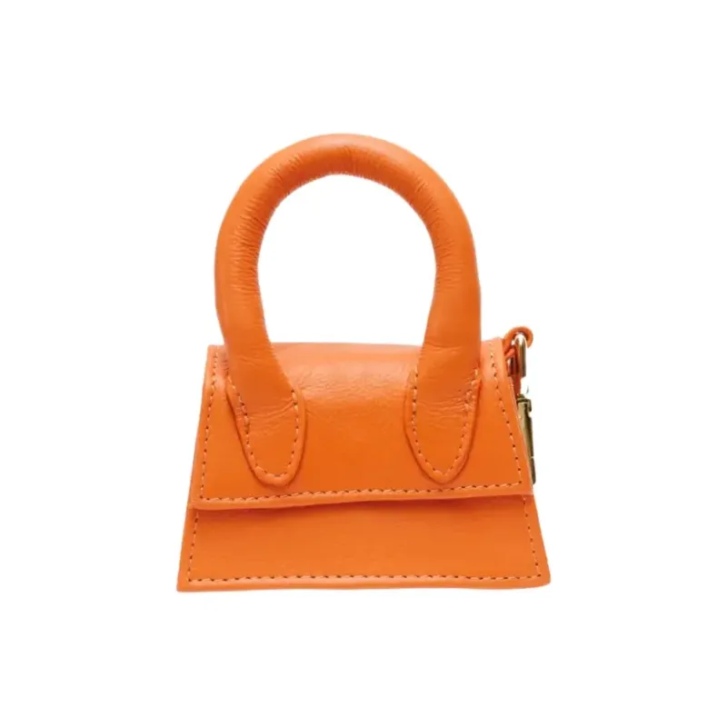 Sac à Friandises ou Sac à Crottes pour Chien - Cuir Véritable Orange Design Luxe Sac à Friandises ou Sac à Crottes pour Chien - Cuir Véritable Orange Design Luxe