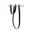 Laisse pour Chien en Cuir Véritable Noir - Élégance et Finition Laiton Laisse pour Chien en Cuir Véritable Noir - Élégance et Finition Laiton