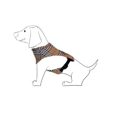 Vue à plat du harnais martingale – coupe ergonomique et design couture