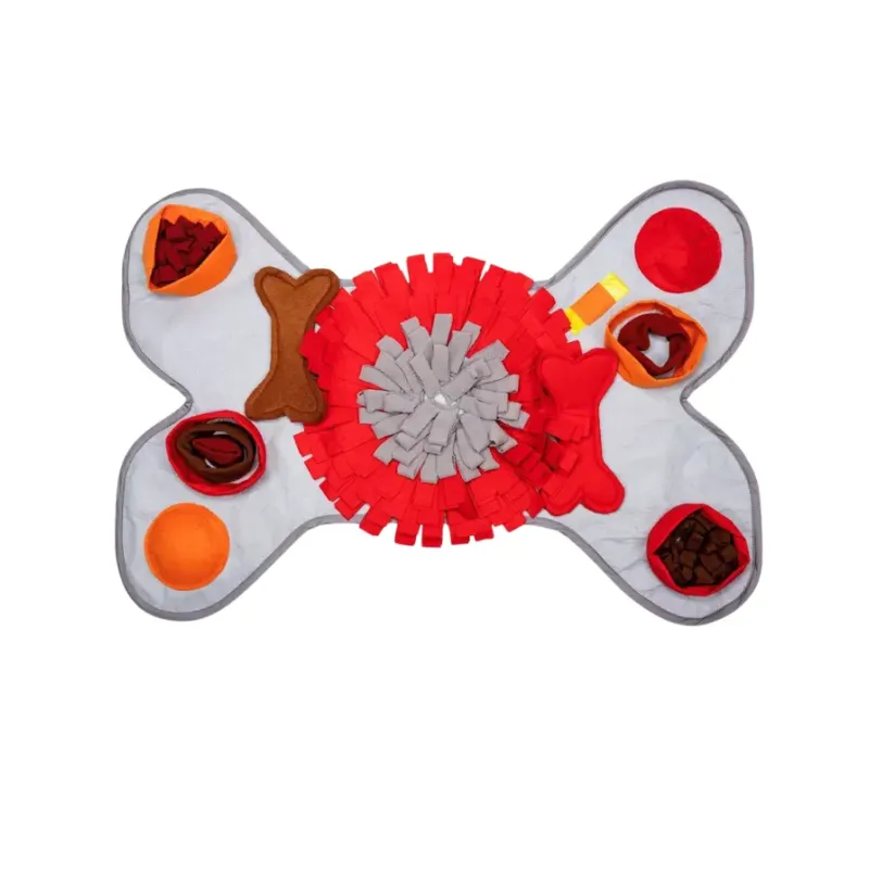 Tapis de Fouille à Renifler pour Chien 105X70 cm - Stimulation Mentale, Anti- Glouton & Lavable - Snuffle