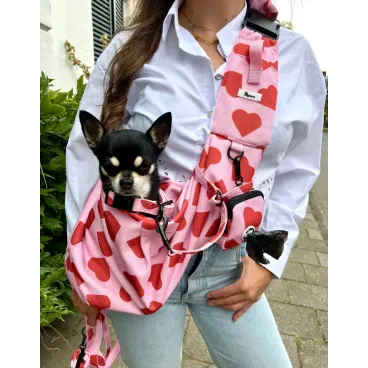 Sac de Transport Amore pour Petit Chien - Bandoulière Réglable et Élégante