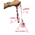 Ensemble 3 Pièces Amore pour Chien - Collier, Laisse, Sac à Crottes Ensemble 3 Pièces Amore pour Chien - Collier, Laisse, Sac à Crottes