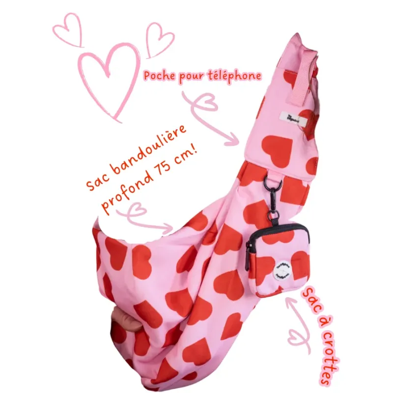 Sac de Transport Amore pour Petit Chien - Bandoulière Réglable et Élégante