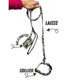Ensemble Zèbre pour Chien - Collier, Laisse, Sac à Crottes Assortis - Élégance & Style Ensemble Zèbre pour Chien - Collier, Laisse, Sac à Crottes Assortis - Élégance & Style