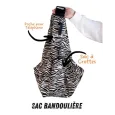 Sac bandoulière pour Chien – Motif Zèbre Chic | The Dog Label