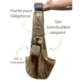Sac Bandoulière pour Chien motif Léopard – The Dog Label Sac Bandoulière pour Chien motif Léopard – The Dog Label