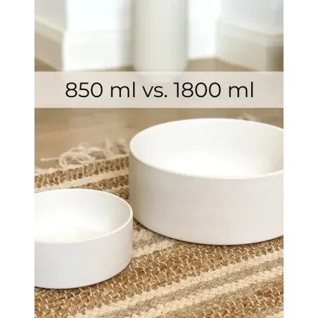 Gamelle en Céramique Blanche – Minimalisme & Hygiène pour Chien