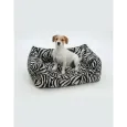 Panier zèbre design pour chien - Confort orthopédique