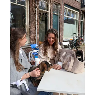 sac de transport motif léopard pour chien – élégant, confortable et réglable