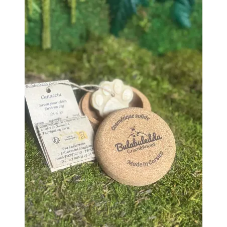 Coffret Canacciu pour Chien – Savon Naturel & Boîte en Liège – Édition Bulabuledda x Bella
