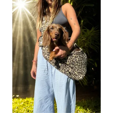 Sac Bandoulière Léopard pour Chien – Chic & Pratique | The Dog Label