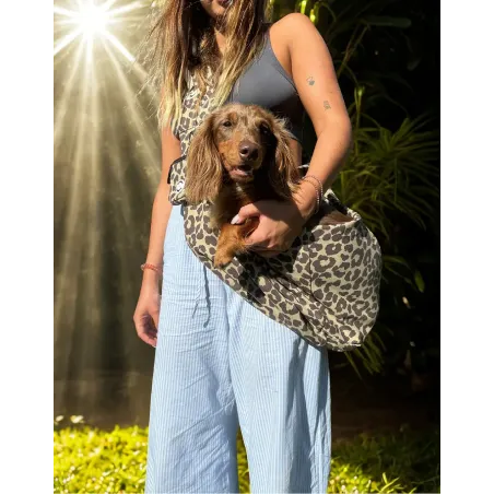 Sac Bandoulière Léopard pour Chien – Chic & Pratique | The Dog Label