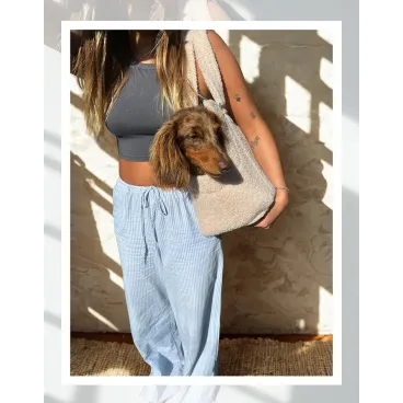 Sac cabas pour chien Teddy - Transport douillet, chic & sécurisant