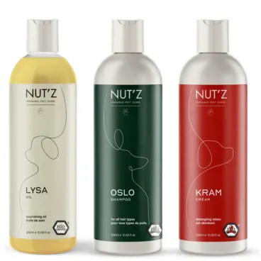 Pack soin pelage pour chien Nut’z – LYSA, OSLO, KRAM