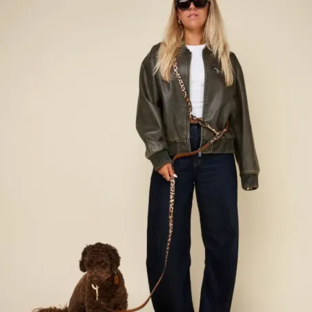 Laisse Léopard main libre pour chien - Studio Nala