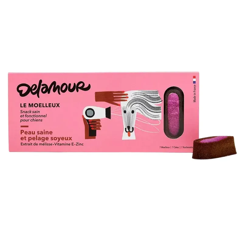 Moelleux pelage soyeux pour chien Delamour Moelleux pelage soyeux pour chien Delamour