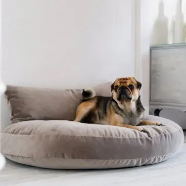 Lit pour chien Luna lounge Oxford stone - LABONI