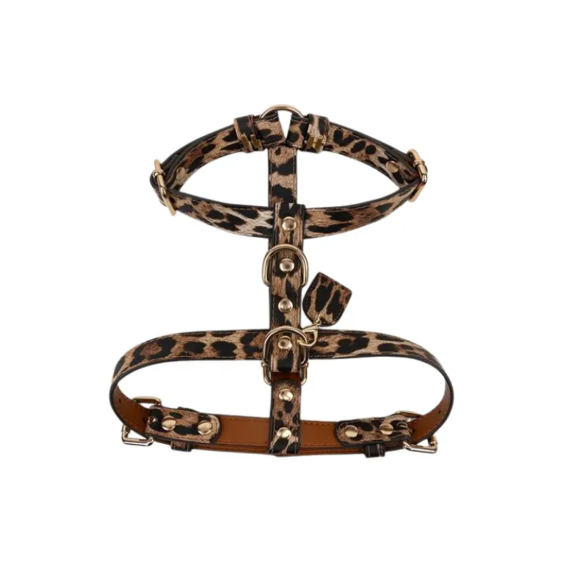 Harnais Léopard en Y - Cuir vegan - Luxe & confort Harnais Léopard en Y - Cuir vegan - Luxe & confort